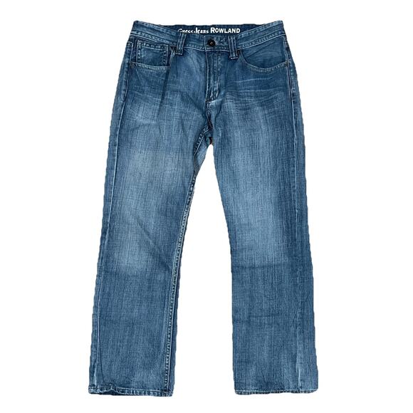 Men's Guess Jeans Relaxed Straight Rowland Fit Blue 34x31 Fading - Picture 1 of 11